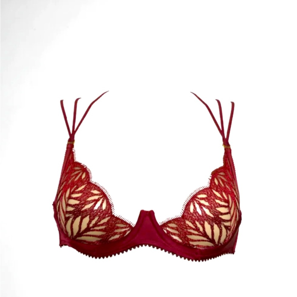 Tisja Damen - Sphinx Underwire Bra, Size Large, Red